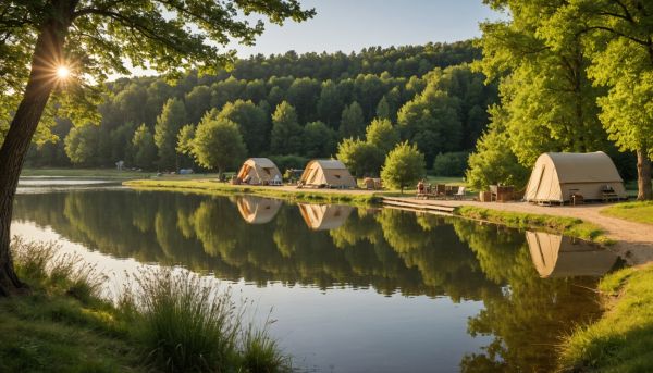 Séjour authentique au camping au bord d'un lac en Dordogne