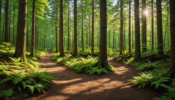 Sentiers forestiers balisés et parcs naturels régionaux verts